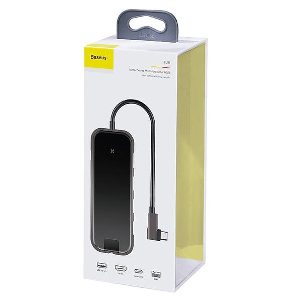 Adapter 6w1 Baseus Hub USB-C to 3x USB 3.0 + HDMI + USB-C PD + RJ45 Ethernet distributor