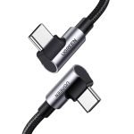 Angle cable USB-C to USB-C UGREEN US335, 5A, 100W, 1m (black)