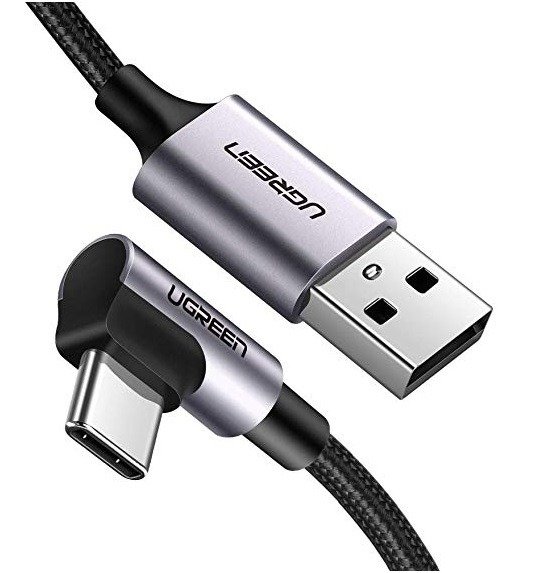 Angulární kabel USB-C UGREEN 3A Quick Charge 3.0 1m (černý) cena
