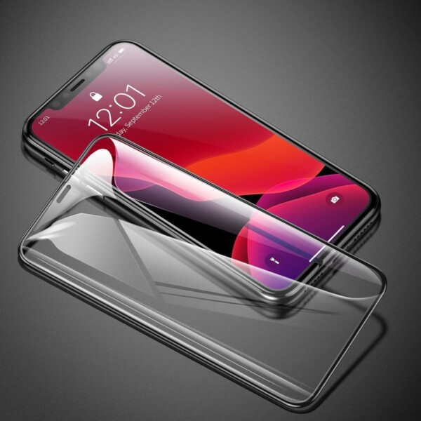Baseus 0.3mm Full-screen and Full-glass Tempered Glass Film(2pcspack+Pasting Artifact) for iPX/XS/11 Pro 5.8inch（2019）Black navod
