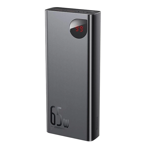 Baseus Adaman Metal Powerbank 20000mAh PD QC 3.0 65W 2xUSB + USB-C + micro USB (Black) navod