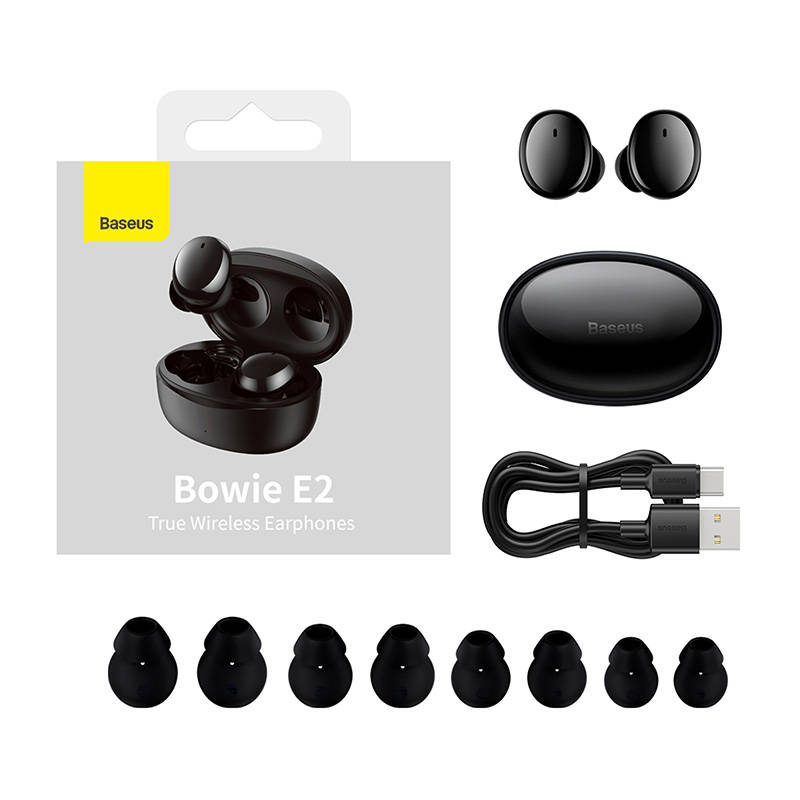 Baseus Bowie E2 TWS earphones (black) distributor