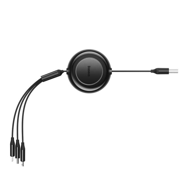 USB 3-in-1 cable for micro USB / USB-C / Lightning 3.5A 1.1m (Black)