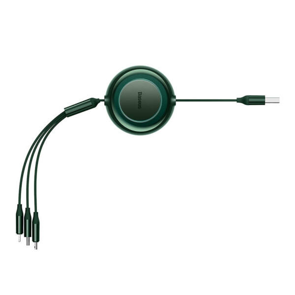 USB 3-in-1 cable for micro USB / USB-C / Lightning 3.5A 1.1m (Green)
