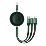Baseus Bright Mirror 3, USB 3-in-1 cable for micro USB / USB-C / Lightning 66W / 2A 1.1m (Green)