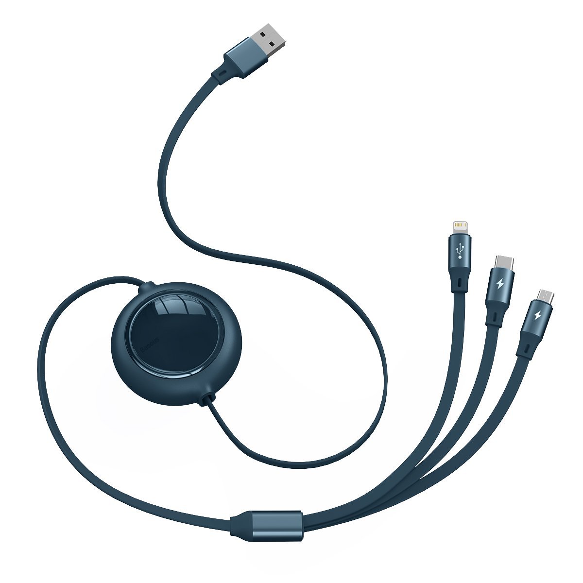 Baseus Bright Mirror 3-in-1 cable USB For M+L+T 3.5A 1.2m (blue) cena