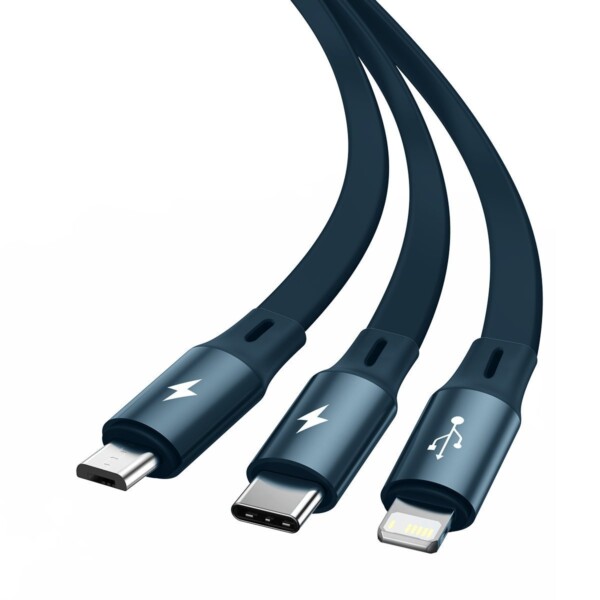 Baseus Bright Mirror 3-in-1 cable USB For M+L+T 3.5A 1.2m (blue) navod