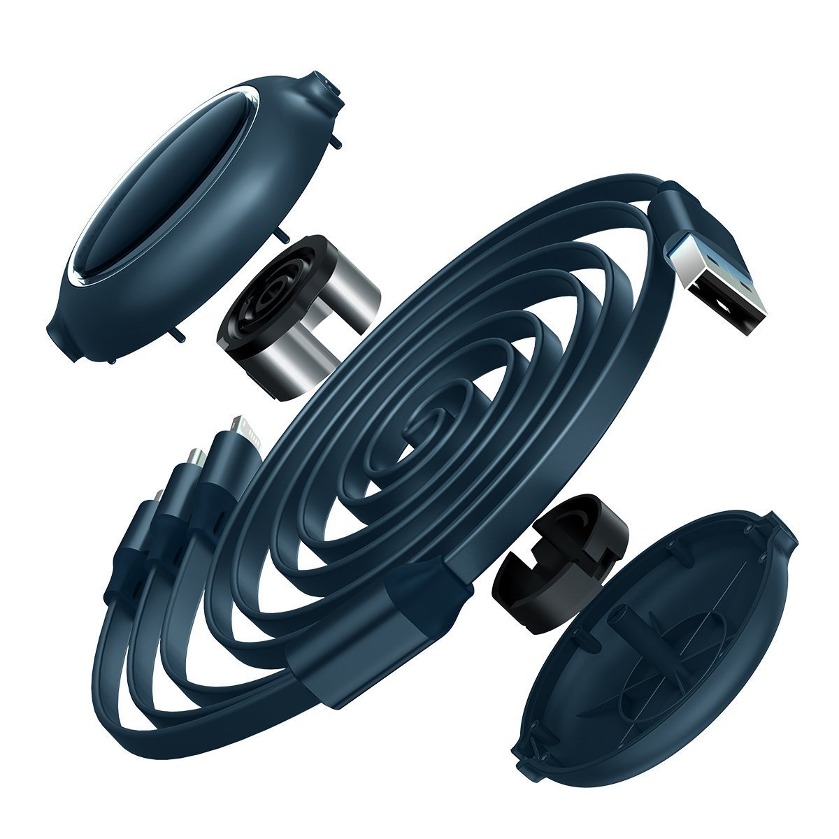 Baseus Bright Mirror 3-in-1 cable USB For M+L+T 3.5A 1.2m (blue) sk