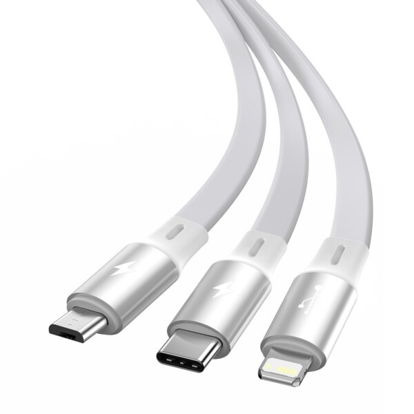 Baseus Bright Mirror 3-in-1 cable USB For M+L+T 3.5A 1.2m (white) sk