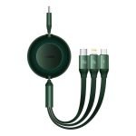 Baseus Bright Mirror 4, USB-C 3-in-1 cable for micro USB / USB-C / Lightning 100W / 3.5A 1.1m (Green)