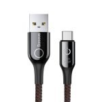 Baseus C-shaped Cable USB-C LED QC 3.0 1m (Black)