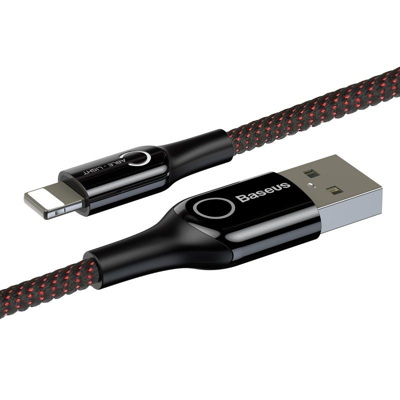 Baseus Lightning kabel ve tvaru C s LED lampičkou 2