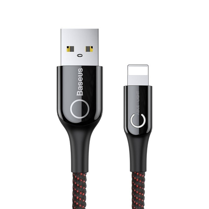 Baseus Lightning kabel ve tvaru C s LED lampičkou 2