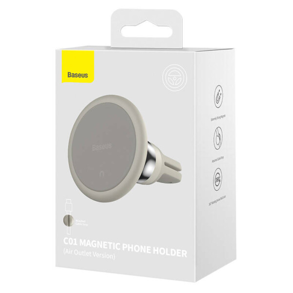 Baseus C01 Magnetic Car holder to Ventilation Grid (creamy white) sk