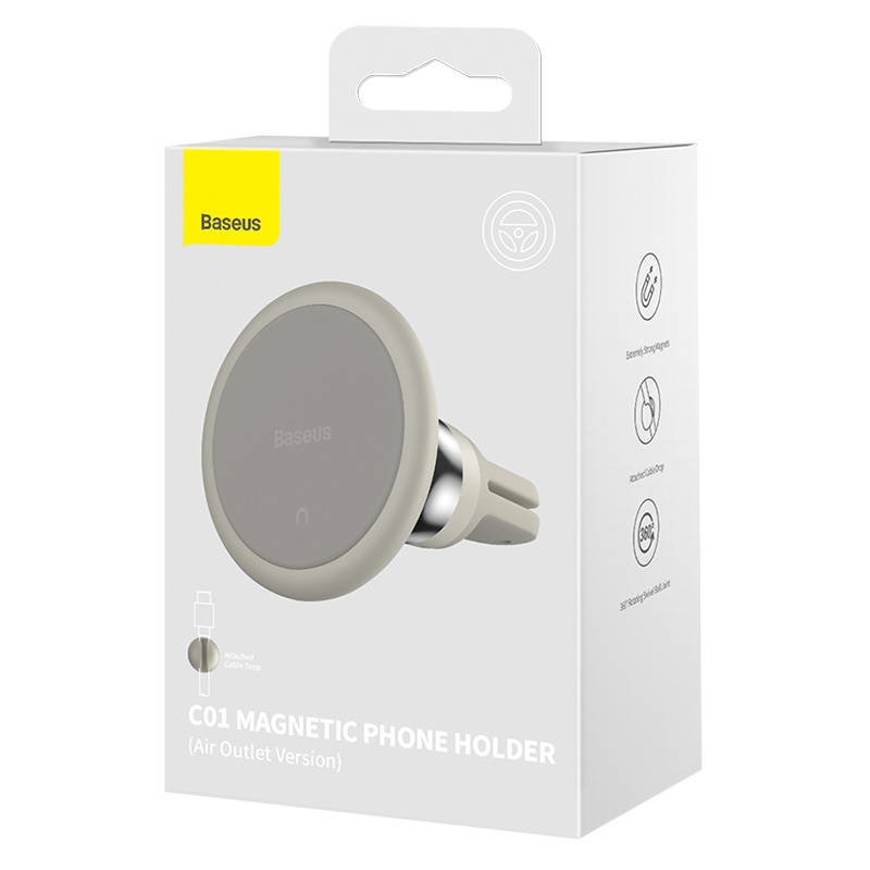 Baseus C01 Magnetic Car holder to Ventilation Grid (creamy white) sk