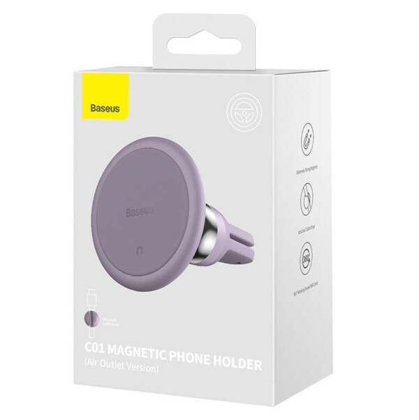 Baseus C01 Magnetic Car holder to Ventilation Grid (purple) distributor
