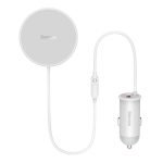 Baseus CW01 Magnetic Car Phone Holder to Ventilation Grid with car charger USB, 15W + 25W (White)