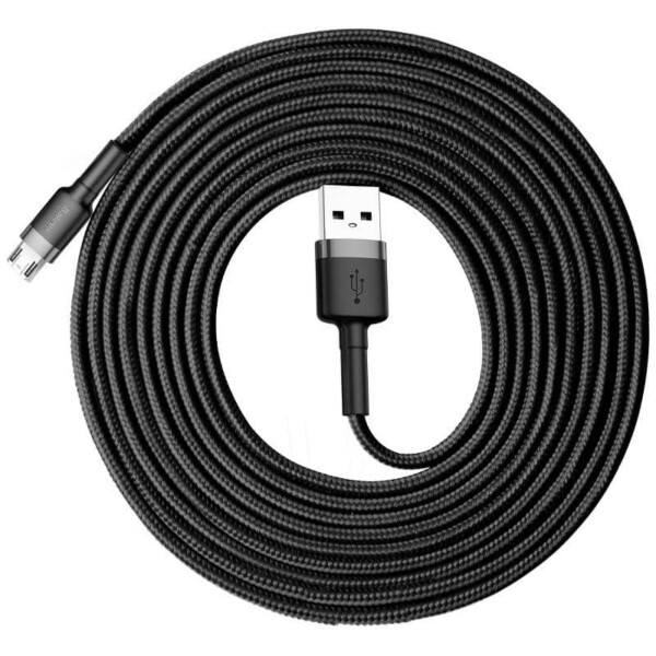 Baseus Cafule Cable USB For Micro 2A 3m Gray+Black cena