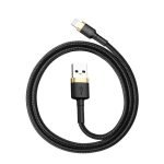 Kábel Baseus Cafule USB Lightning 2,4A 1 m (zlatý čierny)