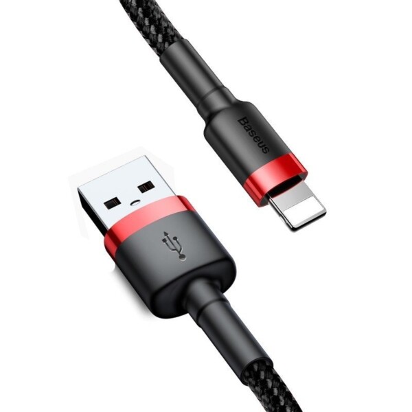 Baseus Cafule Cable USB Lightning 2A 3m (Black+Red) cena