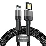 Baseus Cafule Obojstranný USB Lightning kábel 1,5A 2m (sivočierny)