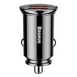 Baseus Circular Car Charger 2xUSB QC3.0 5A 30W (Black)