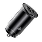 Baseus Circular Metal PPS Quick Charger Car Charger 30W Black