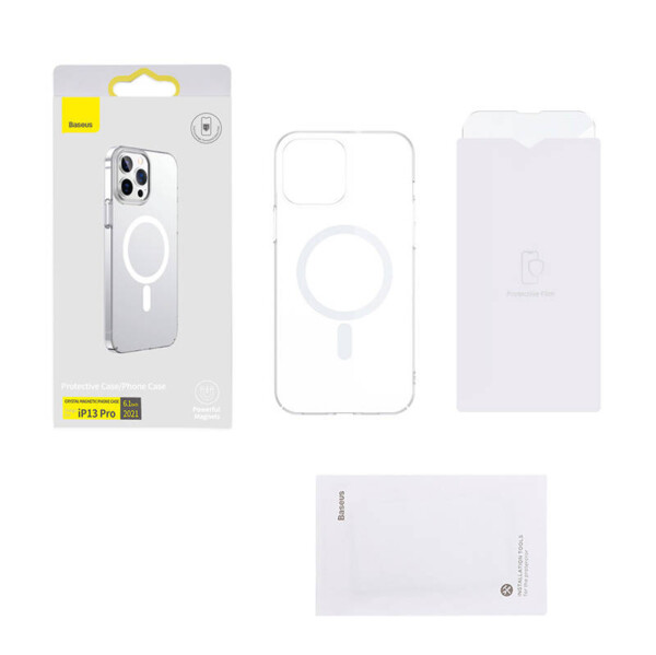Baseus Crystal Magnetic Case for iPhone 13 Pro (transparent) + tempered glass cena