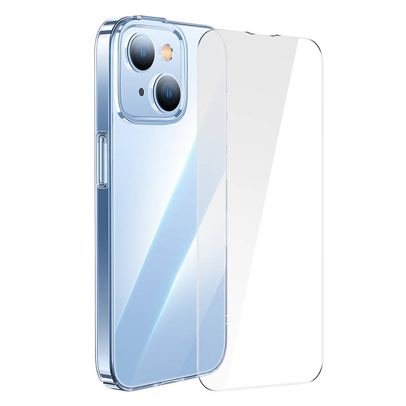Baseus Crystal Transparent Case and Tempered Glass set for iPhone 14 cena