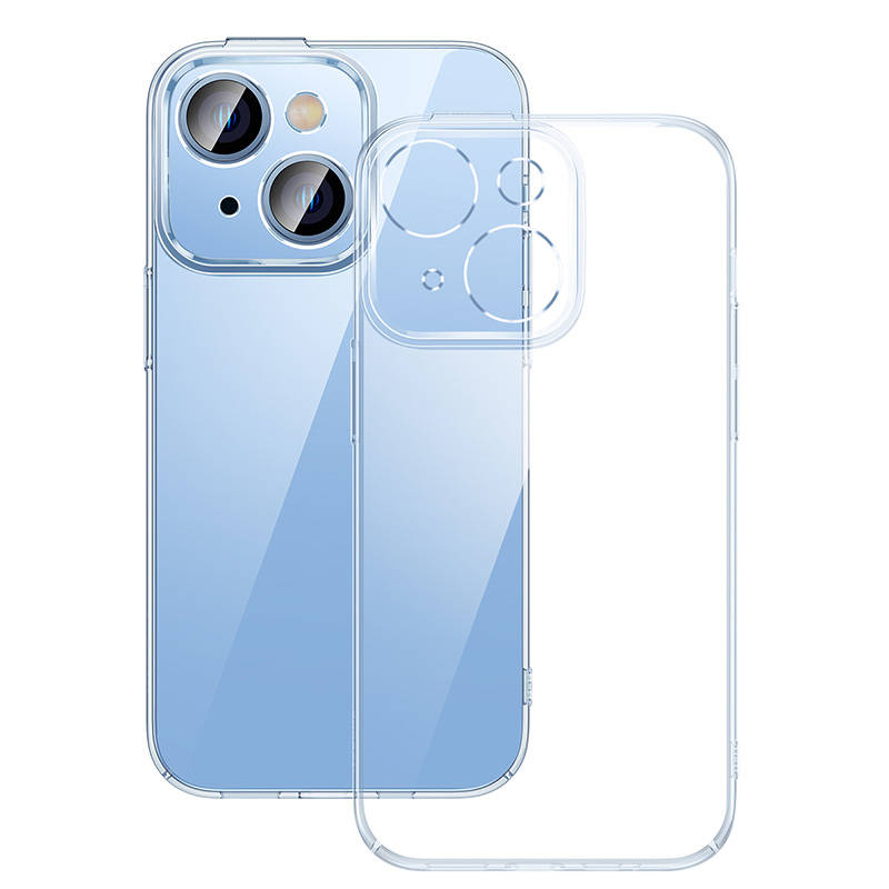 Baseus Crystal Transparent Case and Tempered Glass set for iPhone 14