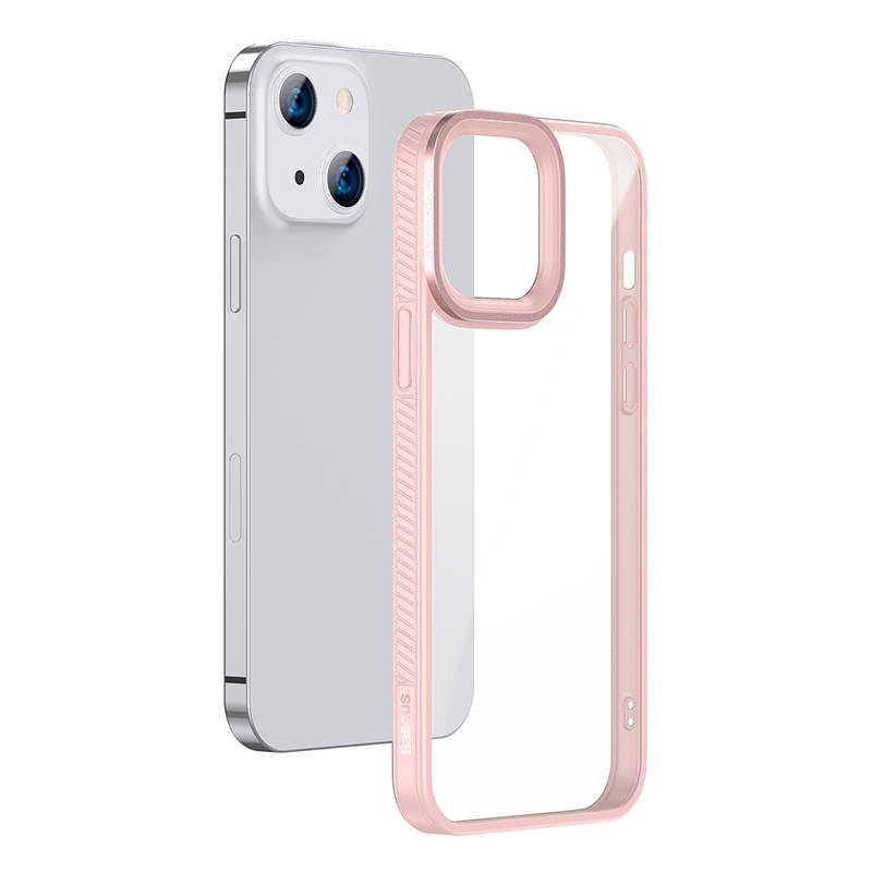 Baseus Crystal Transparent Case for iPhone 13 (pink) cena