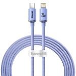 Baseus Crystal cable USB-C to Lightning, 20W, PD, 2m (violet)