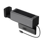 Baseus Deluxe Metal car organizer with cup holder, 2x USB charge (black)