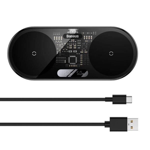 Baseus Digital LED Display Dual Qi wireless charger