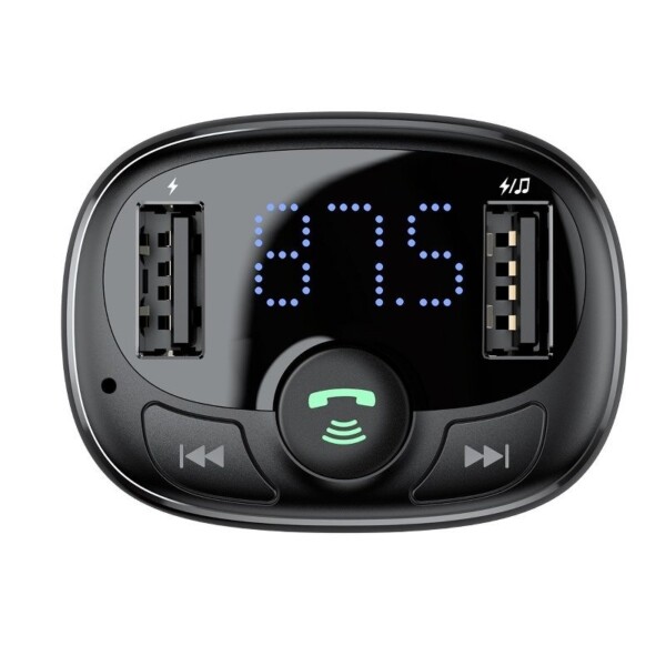 FM Transmitter Baseus T typed Bluetooth 2xUSB microSD (Black) navod