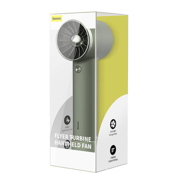 Baseus Flyer Turbine portable hand fan + Lightning cable (green) sk