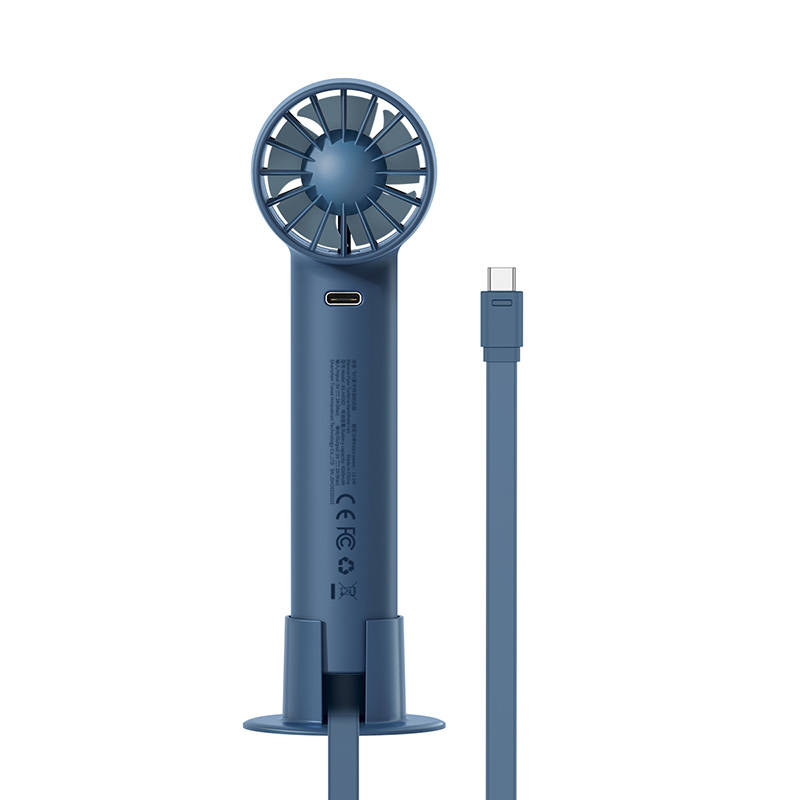 Baseus Flyer Turbine portable hand fan + USB-C cable (blue) cena