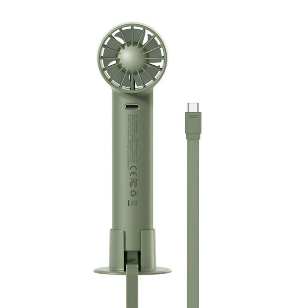 Baseus Flyer Turbine portable hand fan + USB-C cable (green) sk