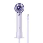Baseus Flyer Turbine portable hand fan + USB-C cable (purple)