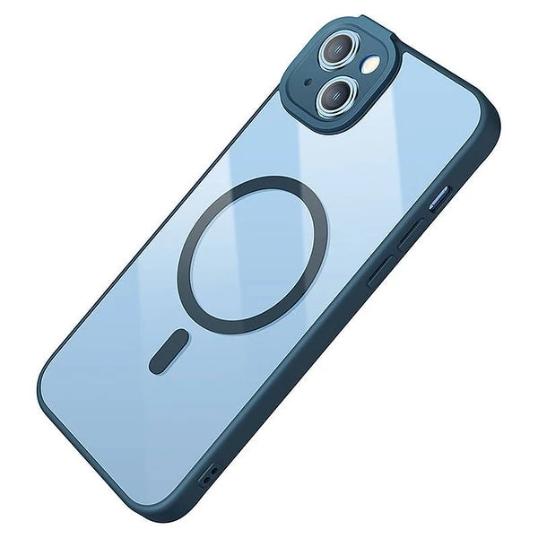 Baseus Frame Transparent Magnetic Case and Tempered Glass set for iPhone 14 (blue) sk