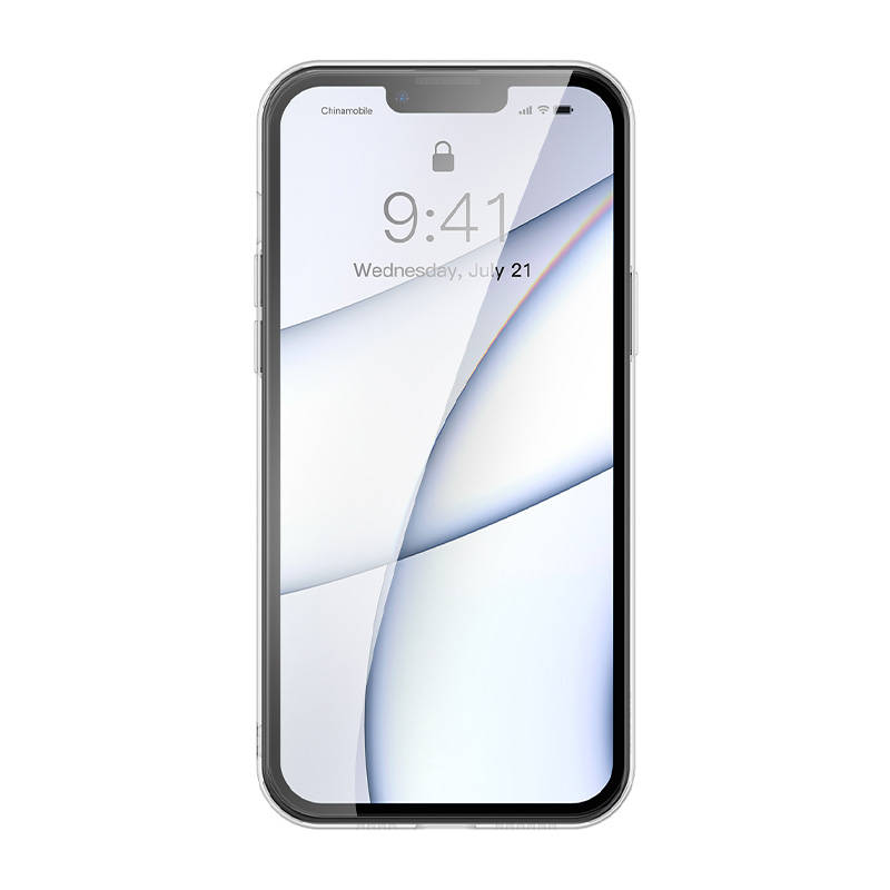 Baseus Frosted Glass Case for iPhone 13 PRO (black) + tempered glass sk