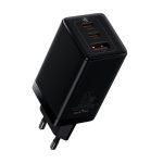 Baseus GAN3 Pro Fast Charger, 2xUSB-C + USB, 65W (black)