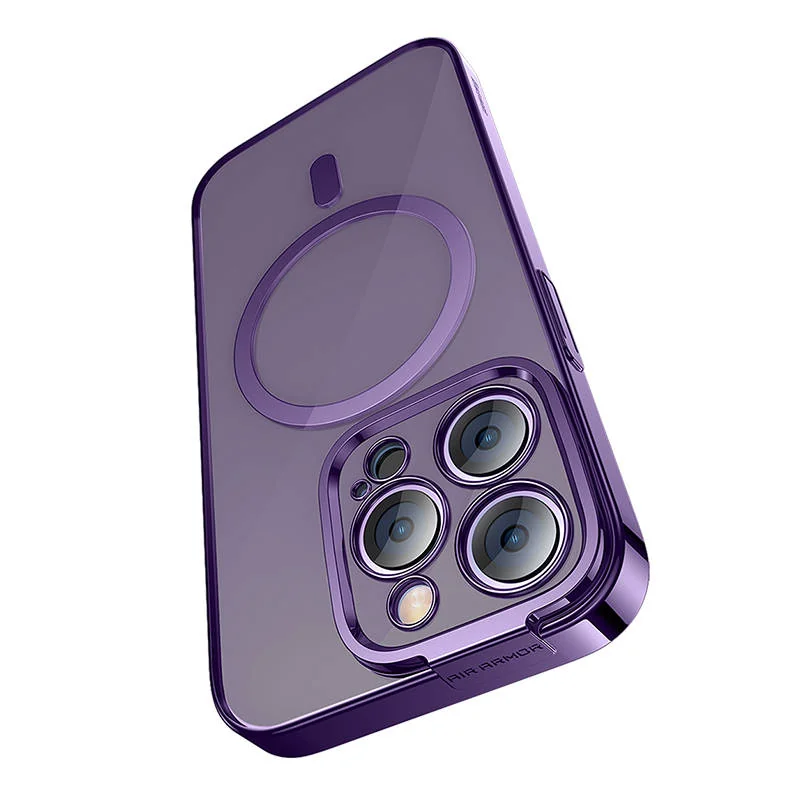 Baseus Glitter Magnetic Case for iPhone 14 Pro (purple) + tempered glass + cleaning kit cena
