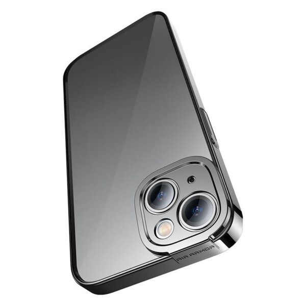 Baseus Glitter Transparent Case and Tempered Glass set for iPhone 14 Plus (black) cena