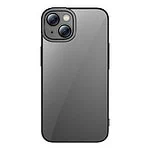 Baseus Glitter Transparent Case and Tempered Glass set for iPhone 14 Plus (black)