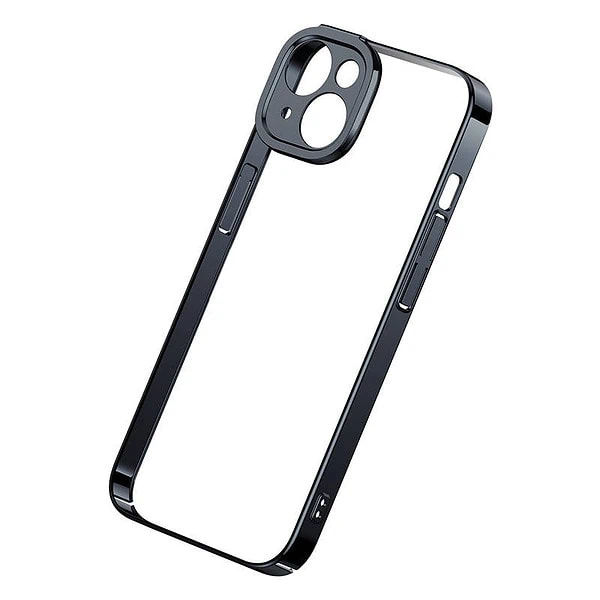 Baseus Glitter Transparent Case and Tempered Glass set for iPhone 14 Plus (black) navod