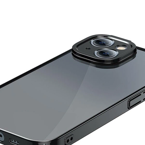 Baseus Glitter Transparent Case and Tempered Glass set for iPhone 14 Plus (black) distributor