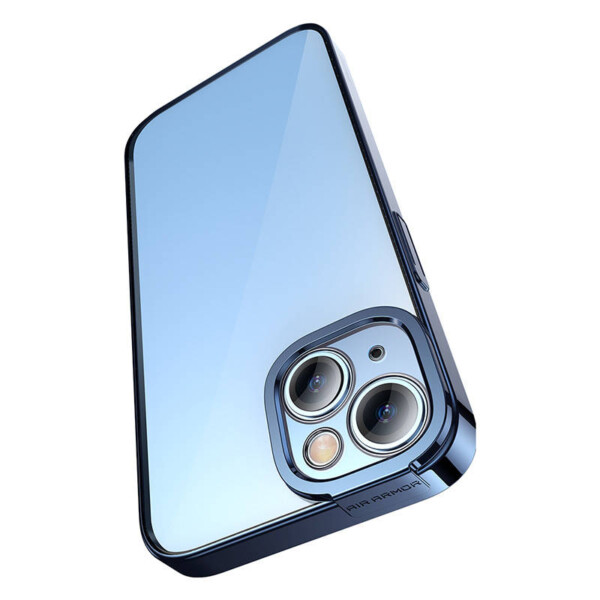 Baseus Glitter Transparent Case and Tempered Glass set for iPhone 14 Plus (blue) cena