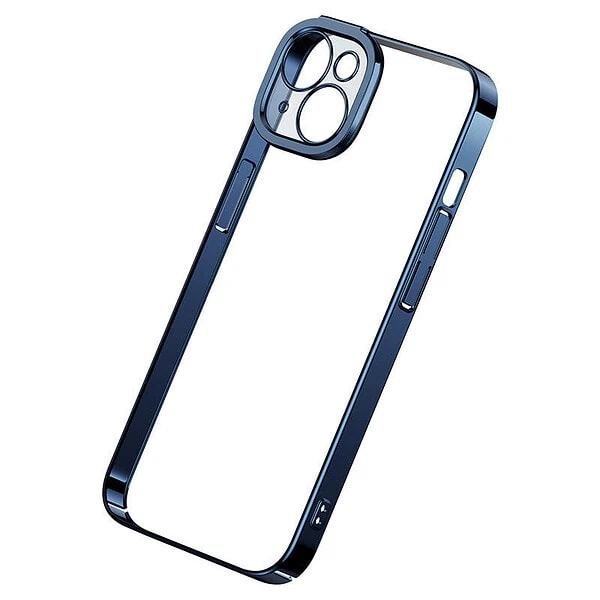 Baseus Glitter Transparent Case and Tempered Glass set for iPhone 14 Plus (blue) navod