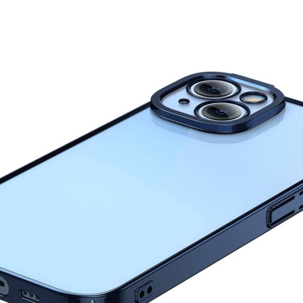 Baseus Glitter Transparent Case and Tempered Glass set for iPhone 14 Plus (blue) distributor